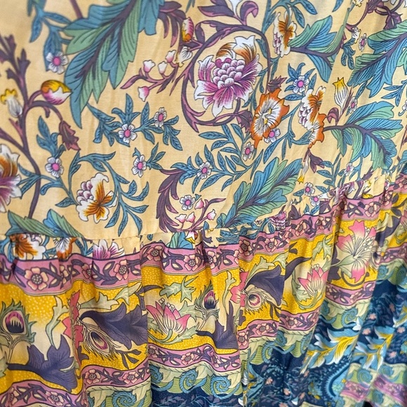 Flowy High-Waisted Floral Boho Maxi Skirt, Size S - Picture 5 of 9